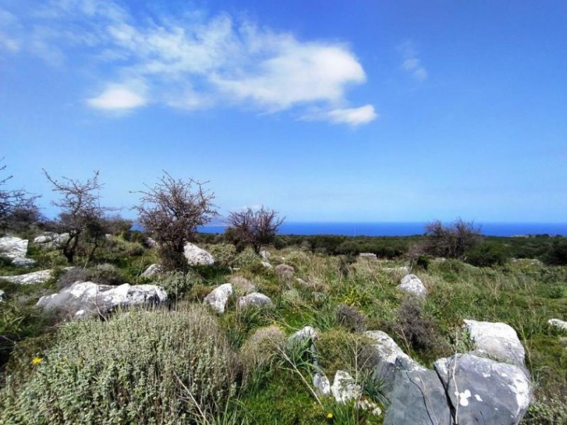 Kokkino Chorio Unglaublicher Meerblick von seltener Stelle neben einem Berg auf Kreta Grundstück kaufen